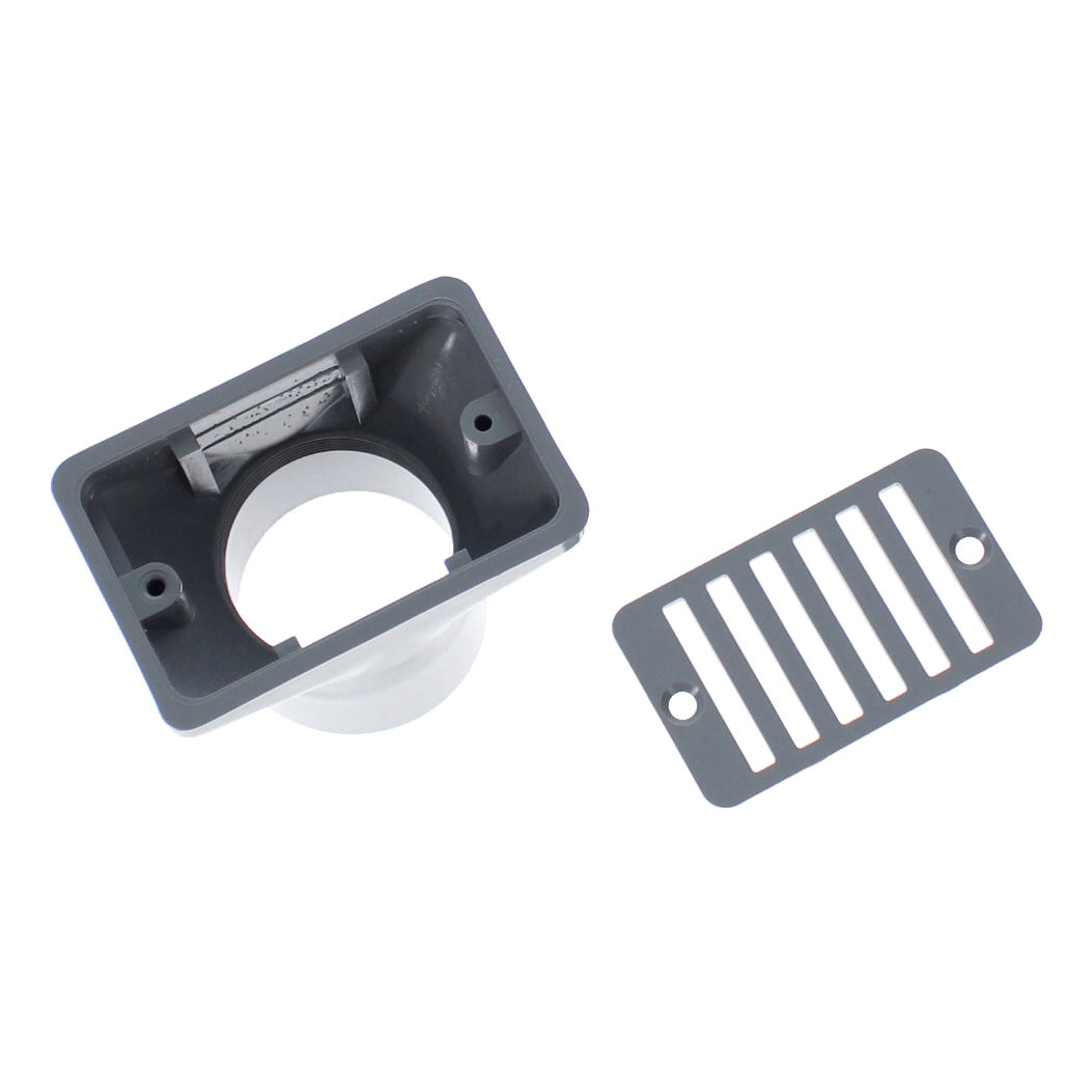 CMP Gutter Deck Drain Gray Fip X Soc , 2" by CMP
