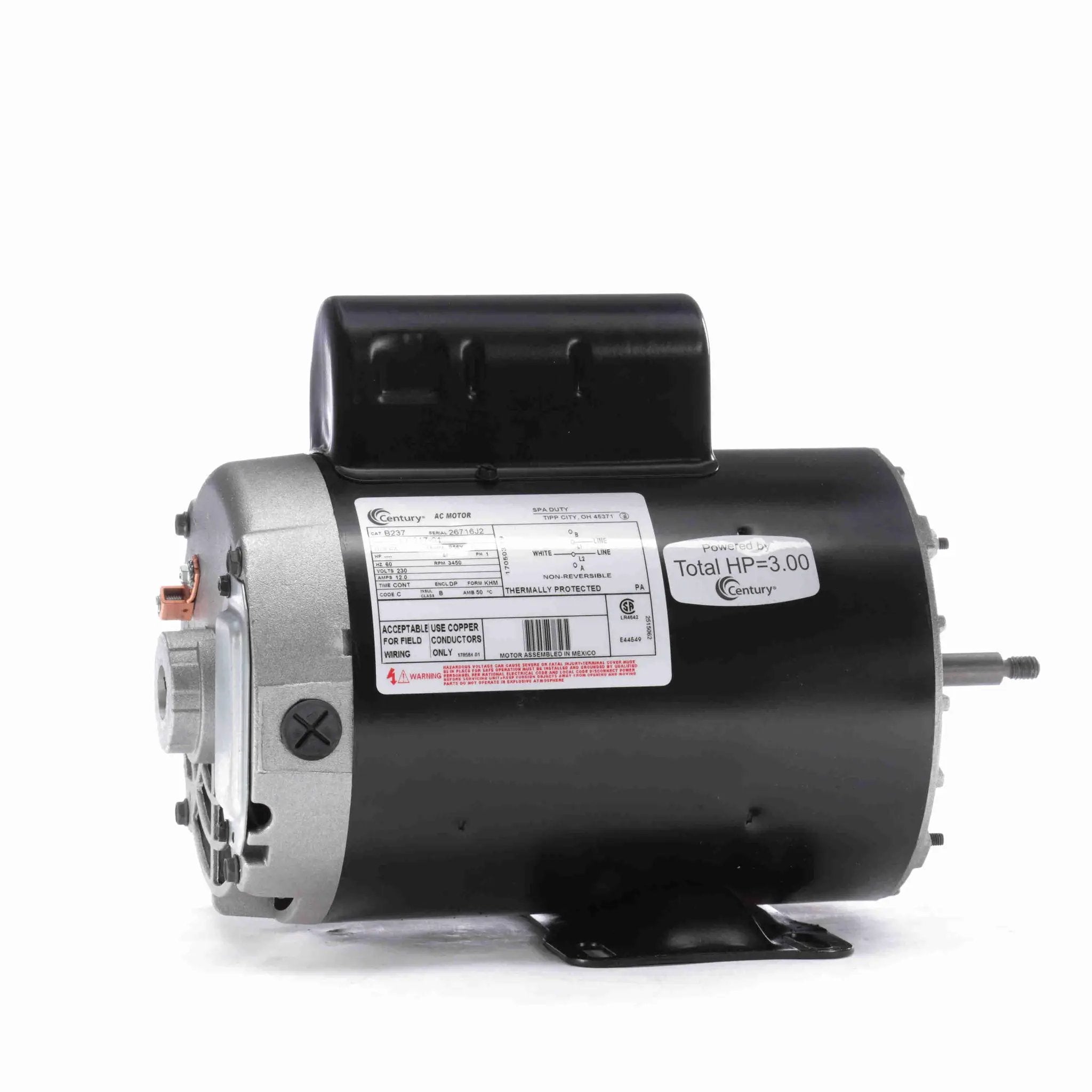 REGAL MOTOR 4HP 230V UR 56Y THRU BOLT by Duckies Pool Supply