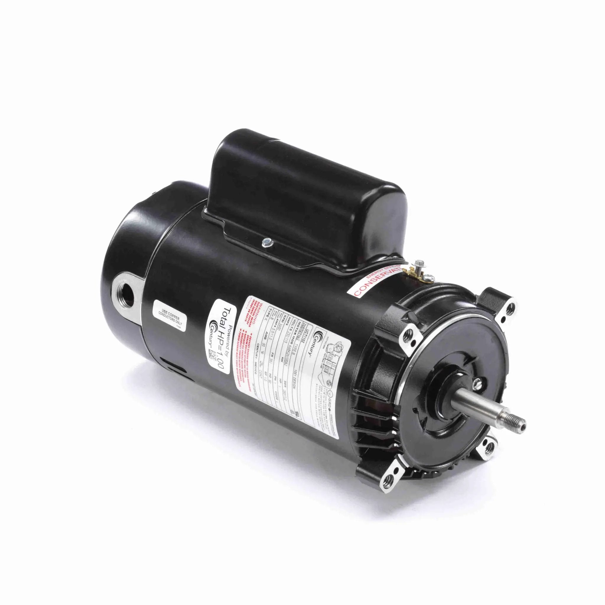 Century Pool Pump Motor 1HP 1-Speed 1 Phase 60Hz 230/115V 56J Frame | UCT1102 by Century