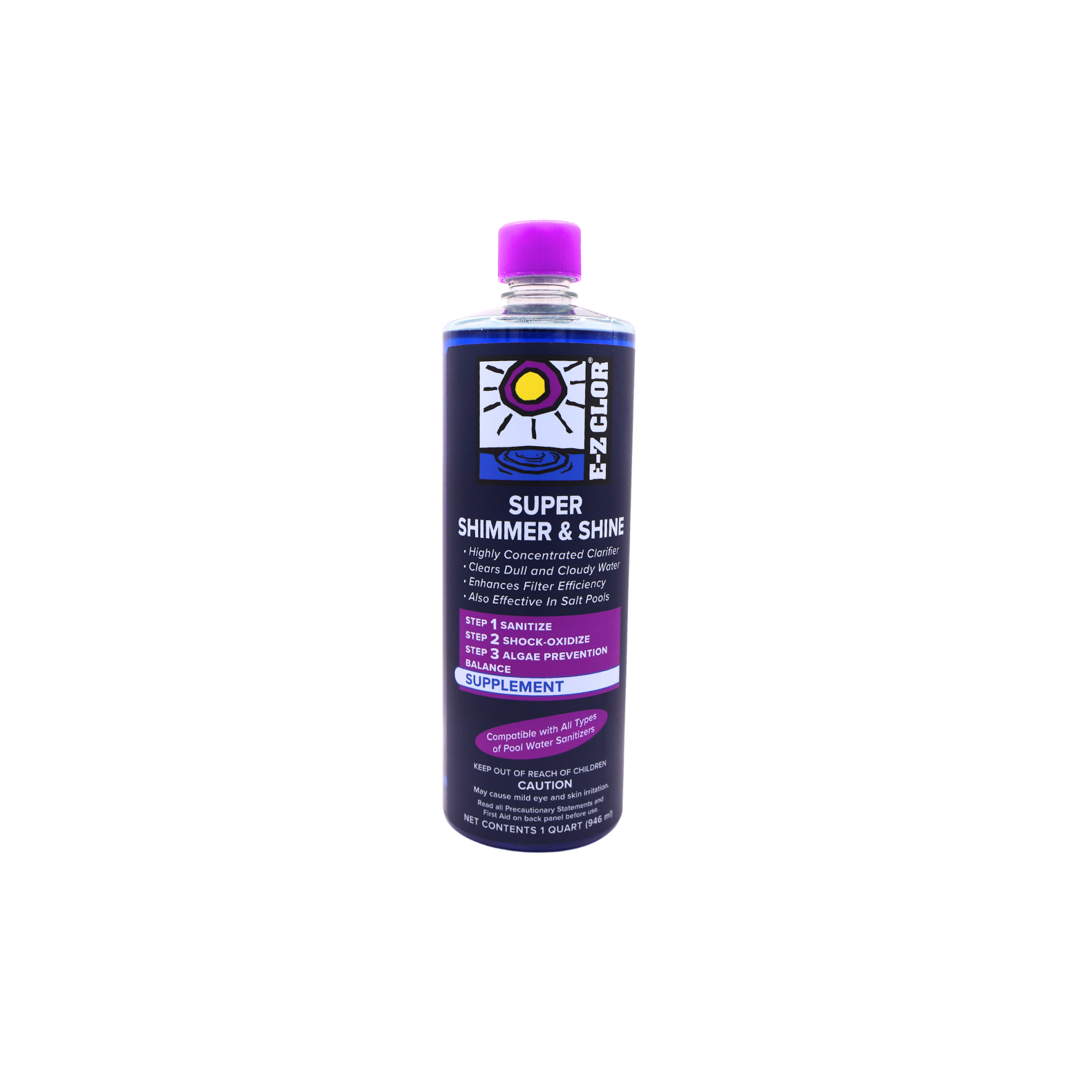 EZ Clor Super Shimmer And Shine Pool Clarifier 1 Quart