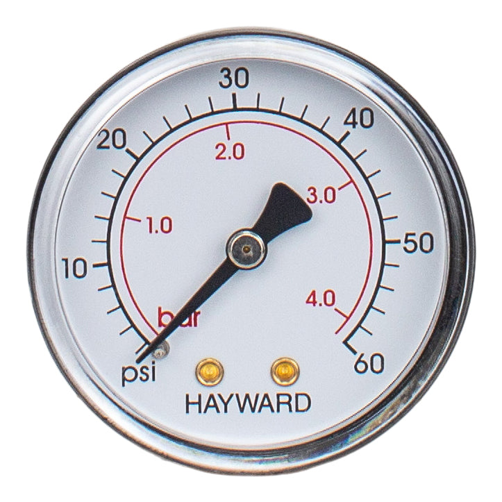Hayward ECX27091 Pressure Gauge for Pool Filter Operation