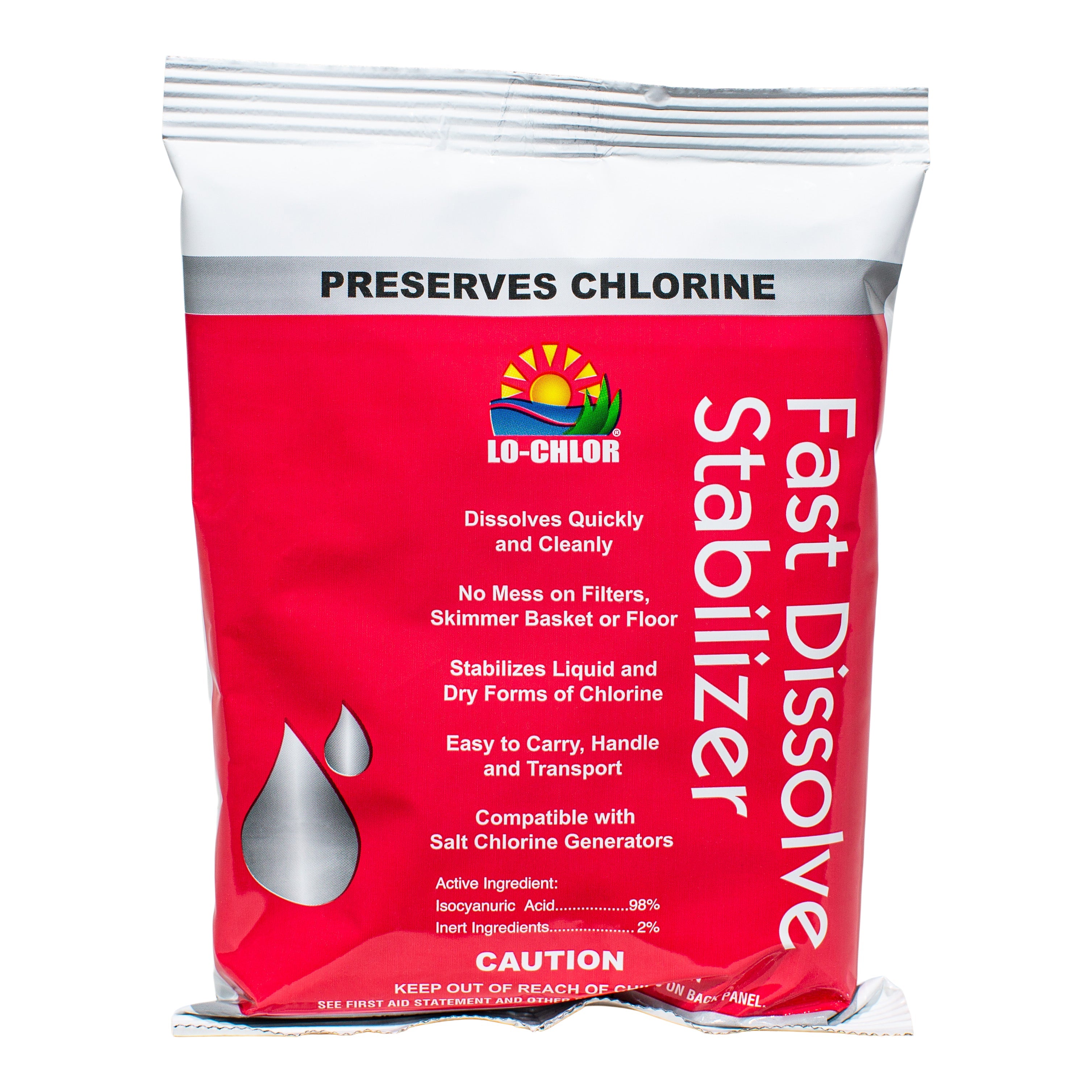 Lo-Chlor Fast Dissolve Pool Stabilizer for Enhanced Chlorine Protection