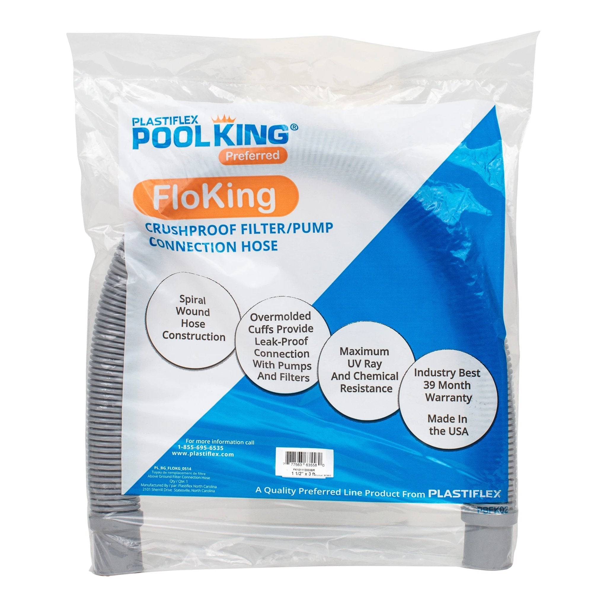 Plastiflex FloKing UV Resistant Filter Hose With Overmolded Cuff by Plastiflex