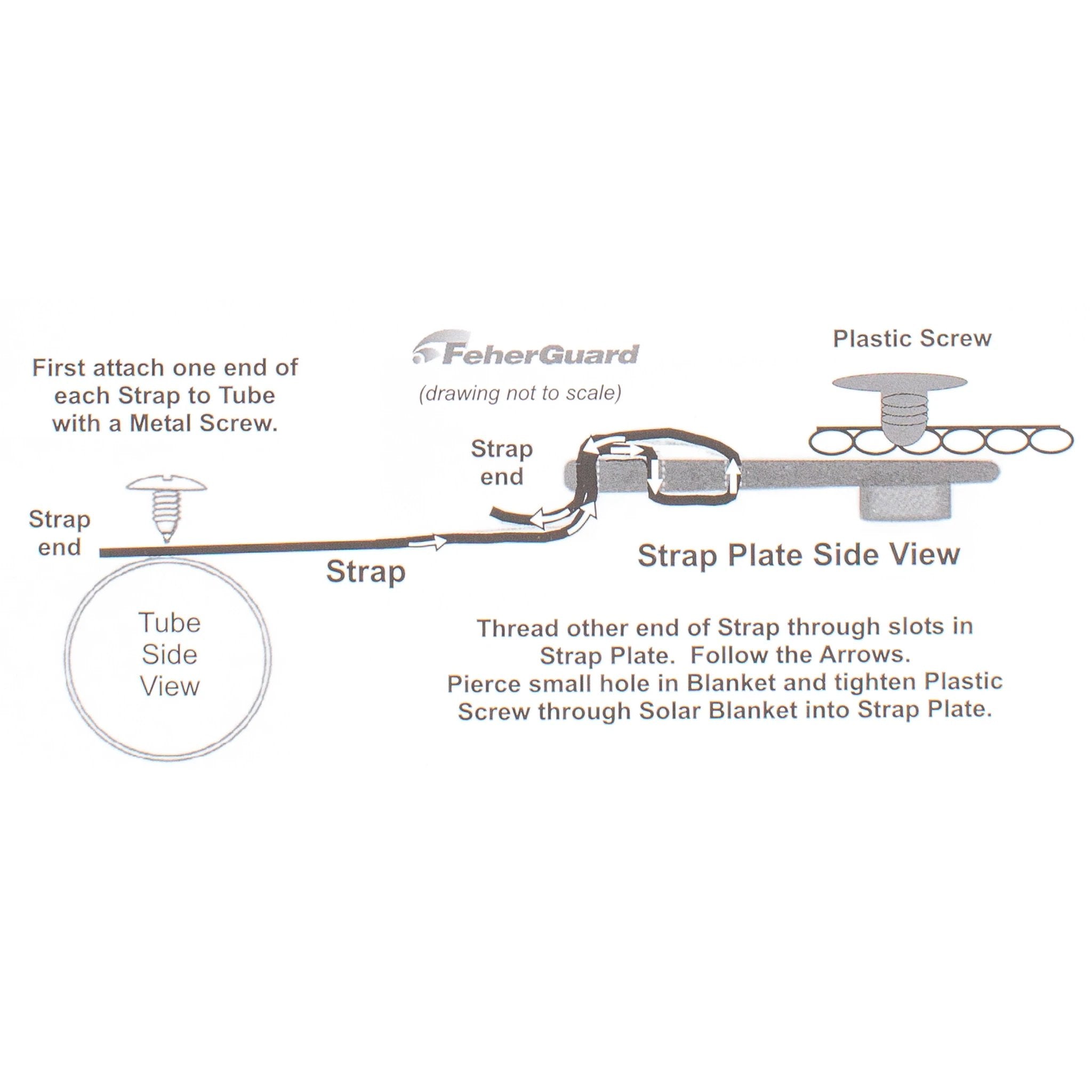 FeherGuard 26 Inch Reel Straps for Pool Cover Reels Securely Connect Cover by FeherGuard