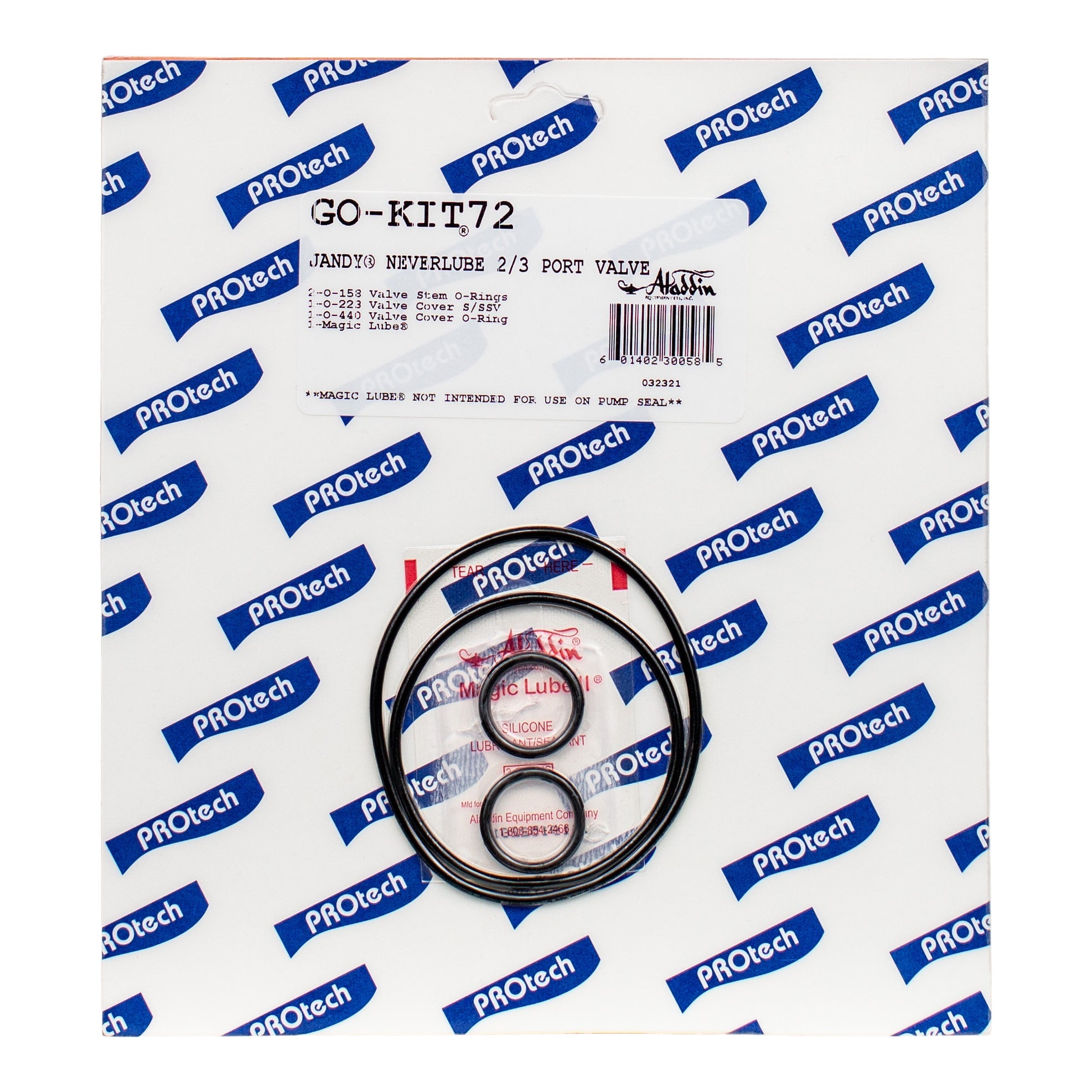 Aladdin GO-KIT72 Jandy Neverlube 2/3 Port Valve Repair Kit