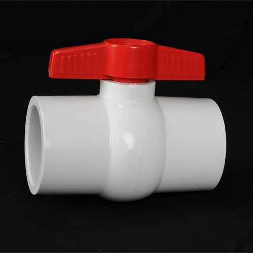 2" Socket Compact PVC Ball Valve, White | QVC1020SSEW by Hayward