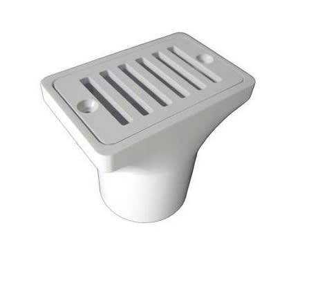Hayward Gutter Deck Drain, 2” Socket, White | SP1019 by Hayward
