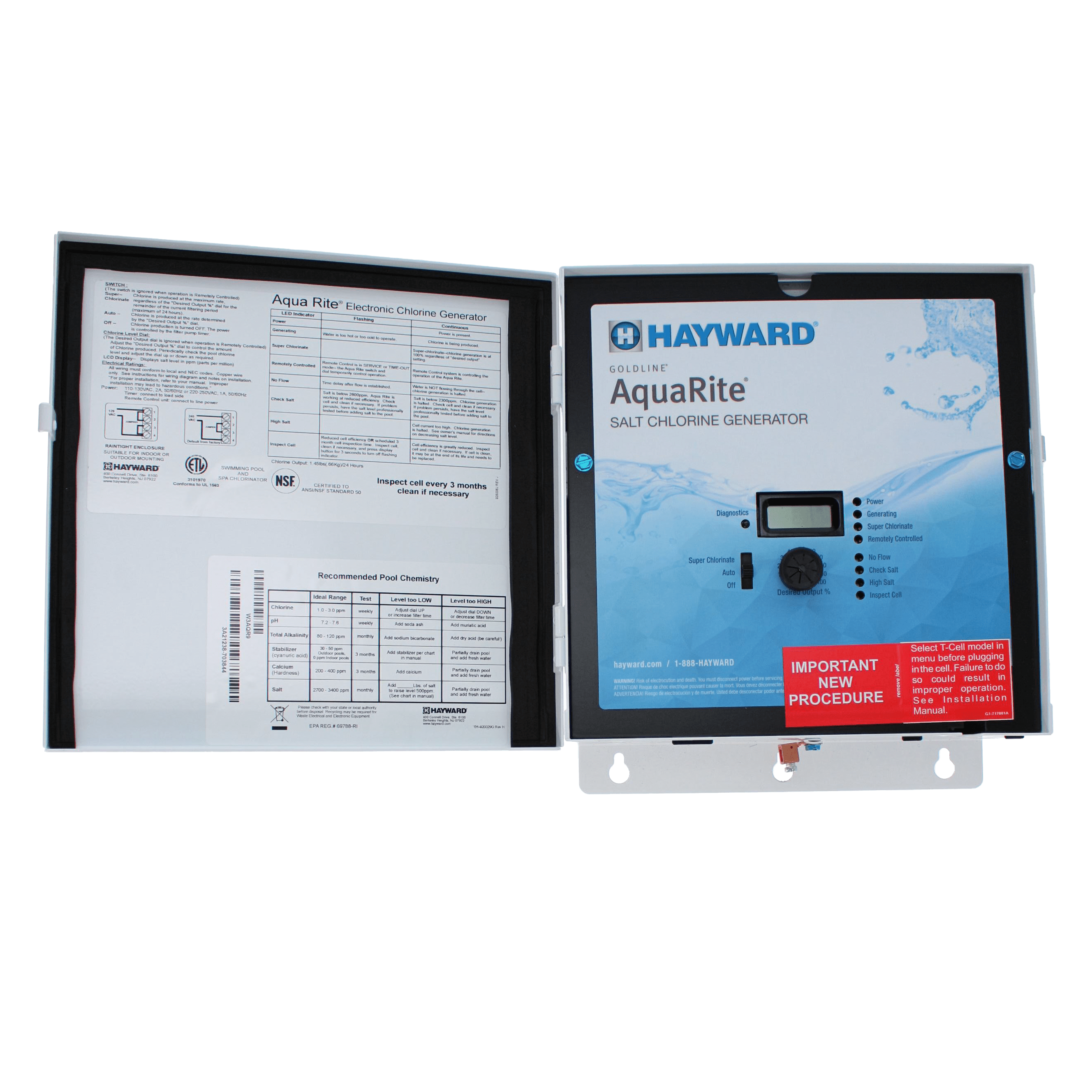 Hayward AquaRite Salt Chlorinator w/TurboCell 25,000 gal | W3AQR9 by Hayward