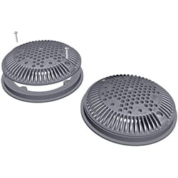 Hayward 8" Dual Suction Frame & Cover, Round, Dark Gray | WG1030AVDGRPAK2 by Hayward