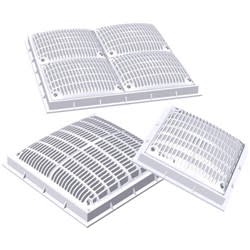 Hayward 3" Outlet Suction Low Velocity Sump w/ 9" x 9" Square Cover, White | WG1061LV2PAK2 by Hayward