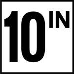 INLAYS 10 w/" DEPTH MARKER-CERAMIC Black/WHT SKID RESISTANT 6" 10" SR by Inlays