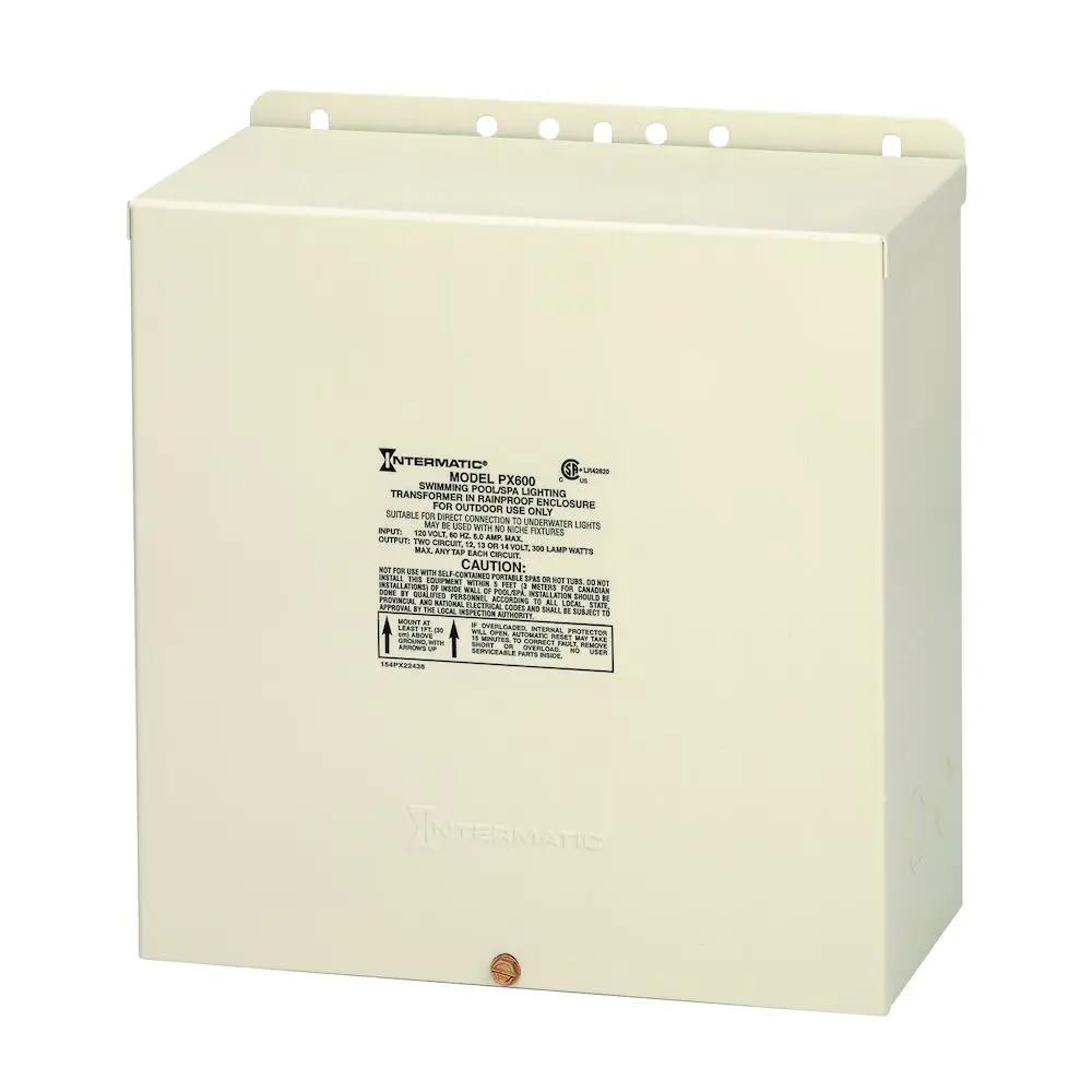 Intermatic 600W 120V Pool and SPA Safety Transformer, Beige Steel Case | PX600 by Intermatic