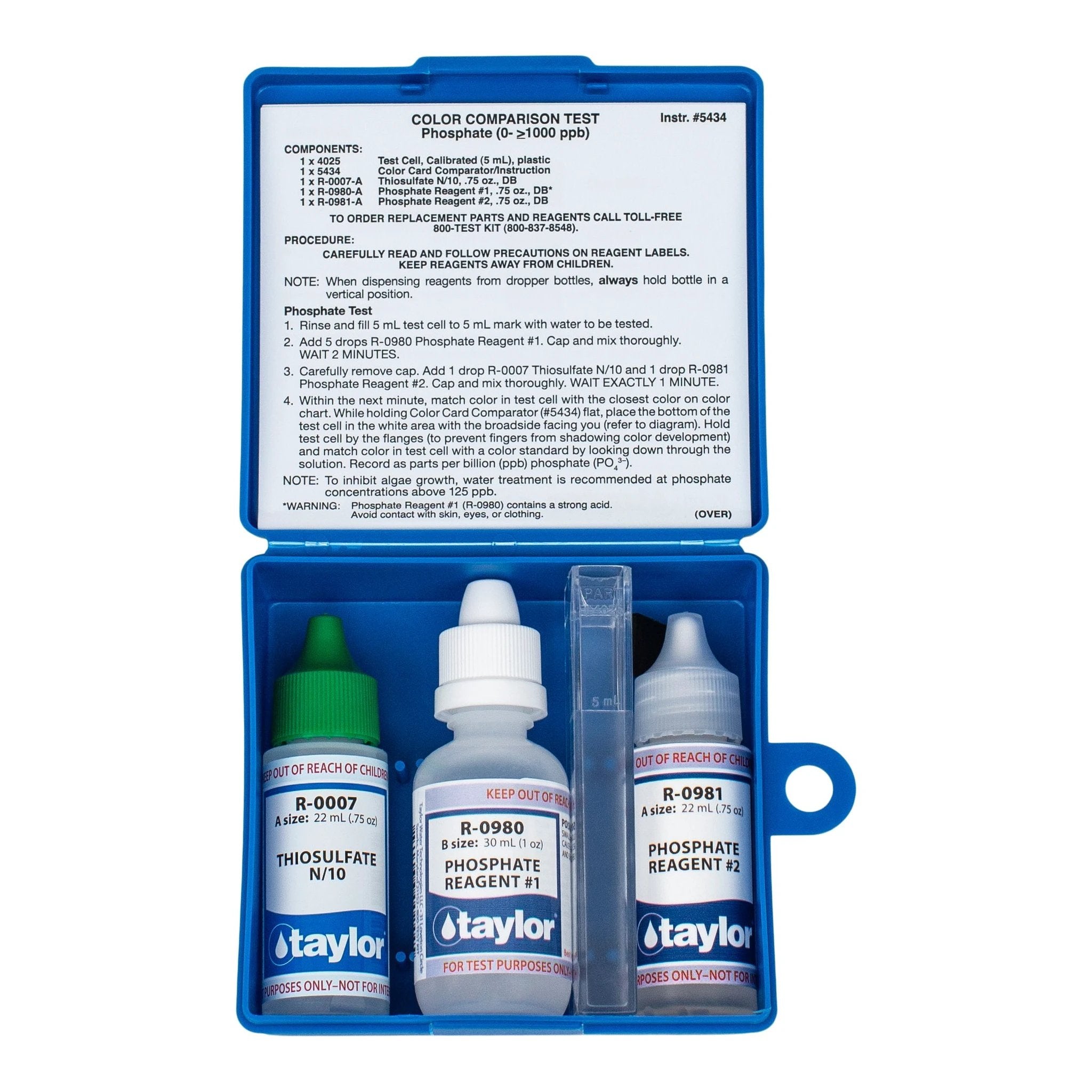 Taylor K-1106 Phosphate Test Kit For Pool Water Chemistry by Taylor