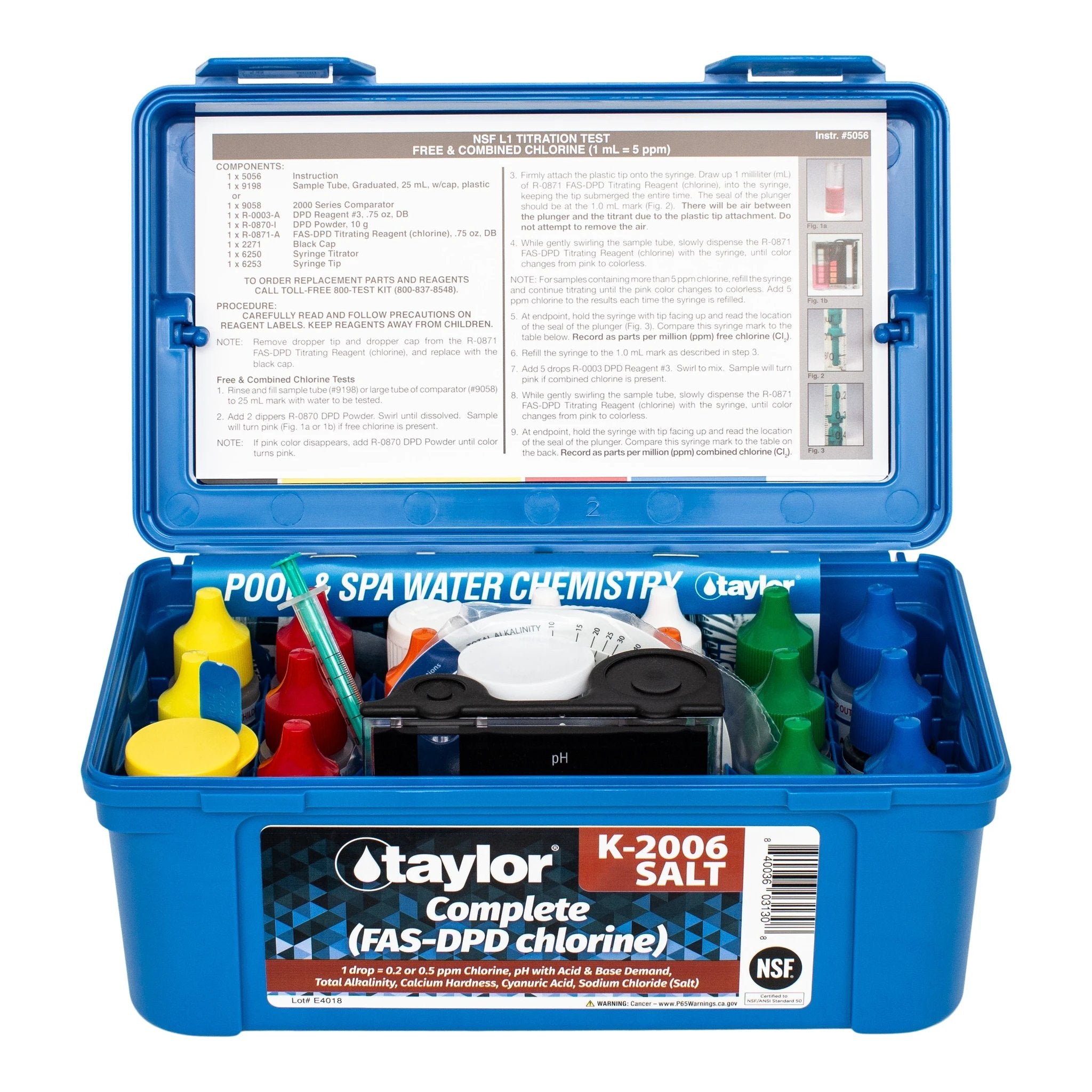 Taylor K-2006-SALT Complete (FAS-DPD Chlorine) Test Kit by Taylor