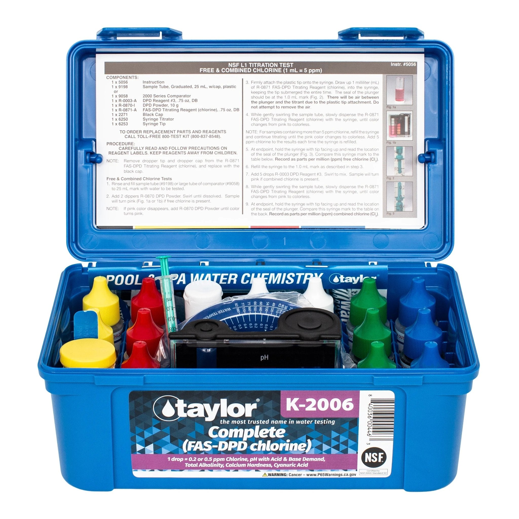 Taylor K-2006 Complete (FAS-DPD Chlorine) Test Kit by Taylor