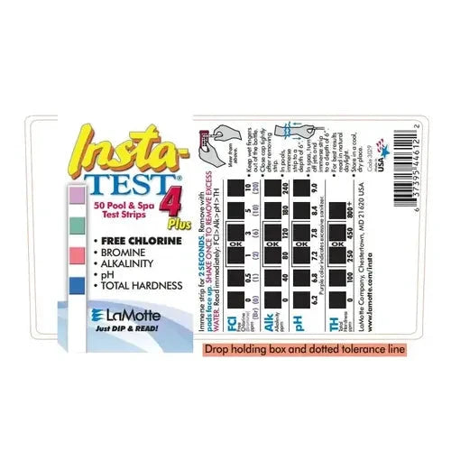 Insta-Test 3029-12 Insta-test 4 Plus Test Strips 50 Per Bottle White by Duckies Pool Supply