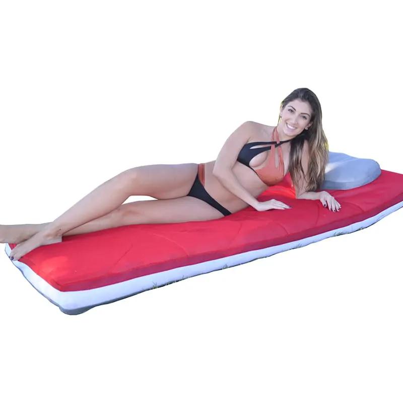 Main Access 3' X 6' Oversized Floatingmatress. (Scarlet-Gray) Red/Gray Float W/ White Band And Built-In Pillows | 305630 by MainAccess