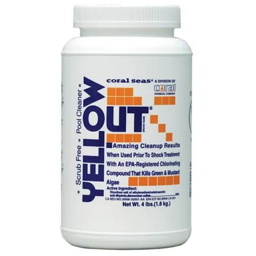 Coral Seas Yellow Out Algaecide, 4 lb Bottle, 8 per Case by CoralSeas