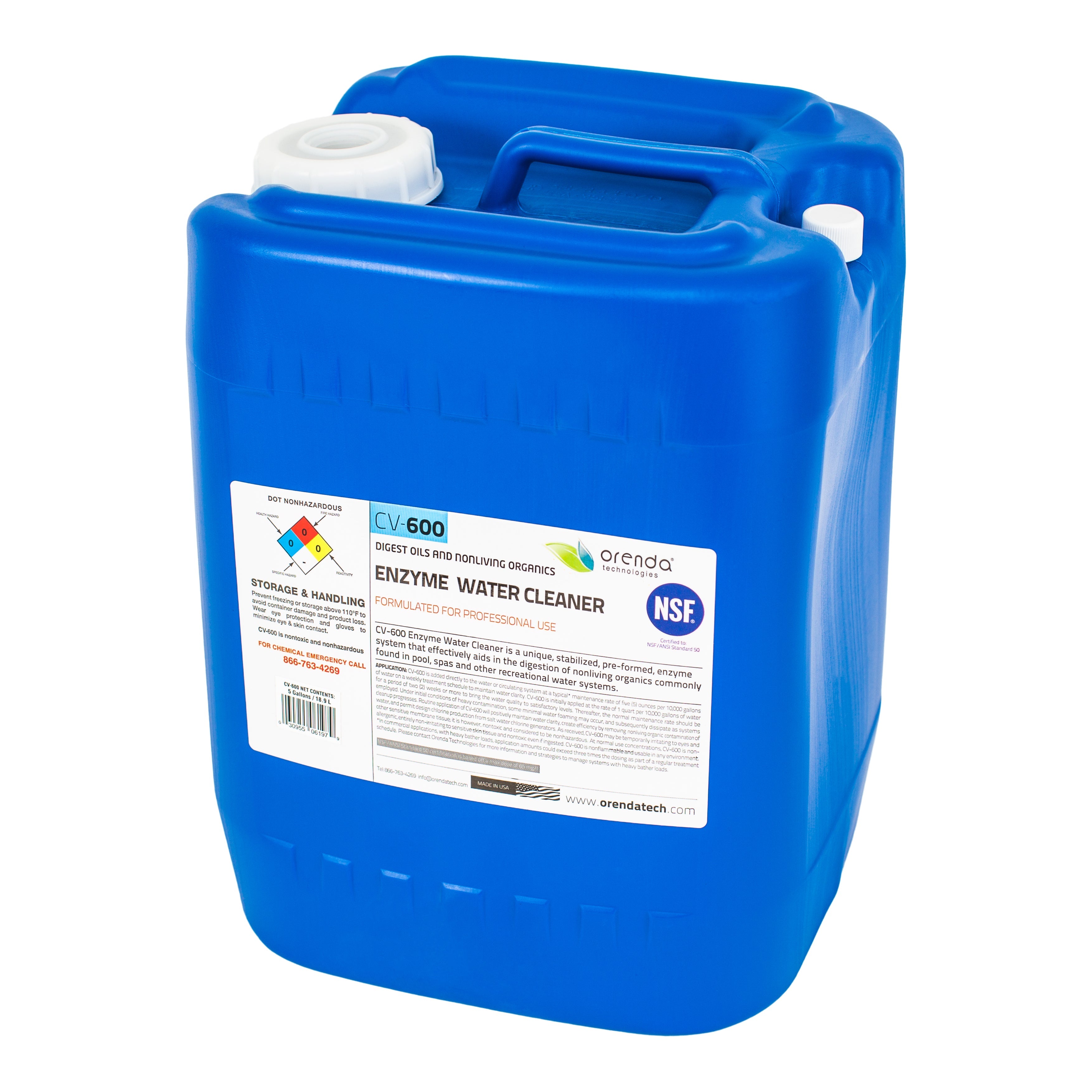 Orenda CV 600 Enzyme Pool Water Cleaner Concentrate Formula