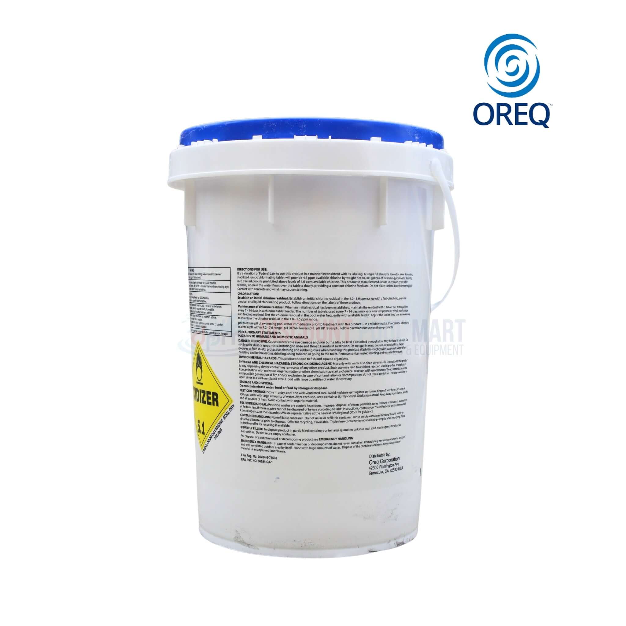OREQ ClearView 3 Inch Chlorine Tablets 50 Lbs Trichlor