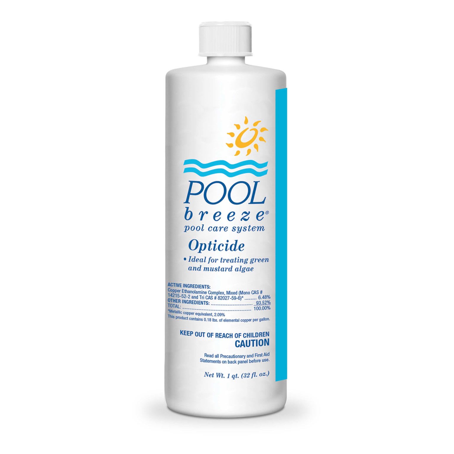 Pool Breeze Opticide Copper Algaecide 32 fl oz Bottle 12/Case | 88481 by PoolBreeze