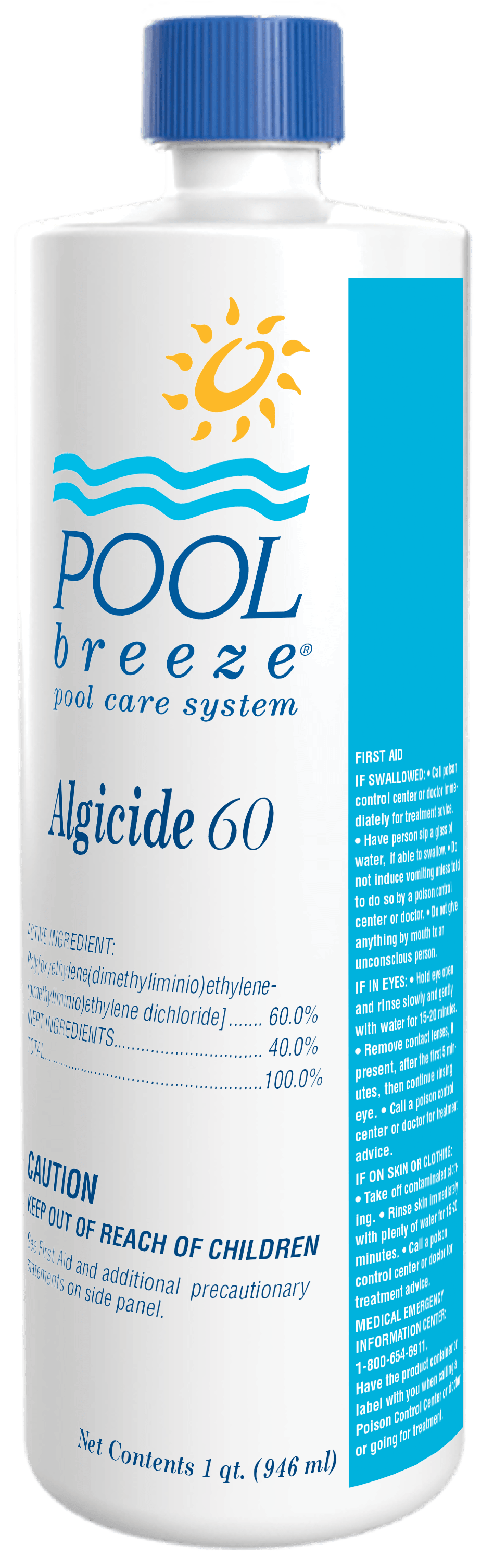 Pool Breeze Algaecide 60, 32 oz Bottle, 12/Case| 88541 by PoolBreeze