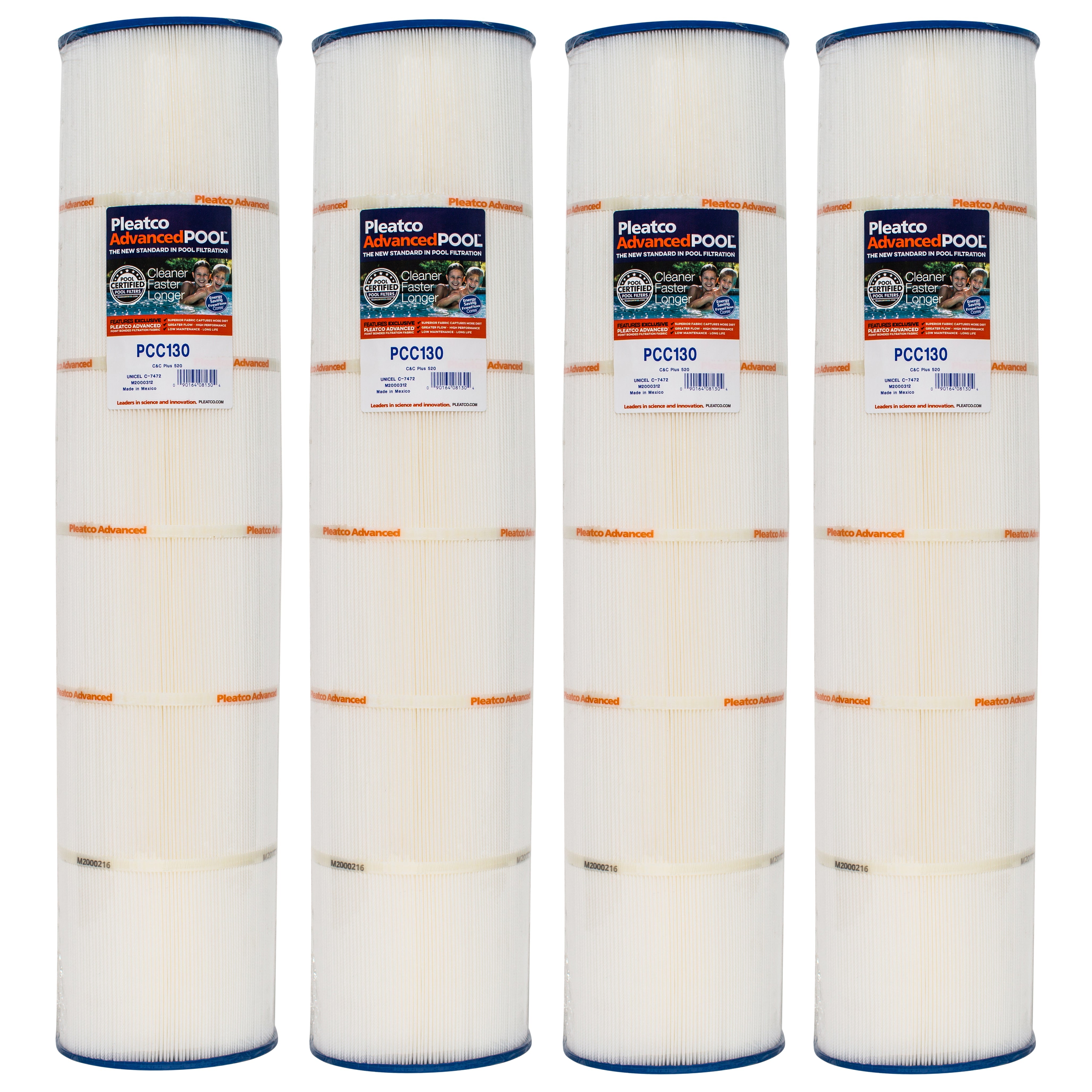 Pleatco PCC130-PAK4 Pool and Spa Filter Cartridges for Superior Filtration