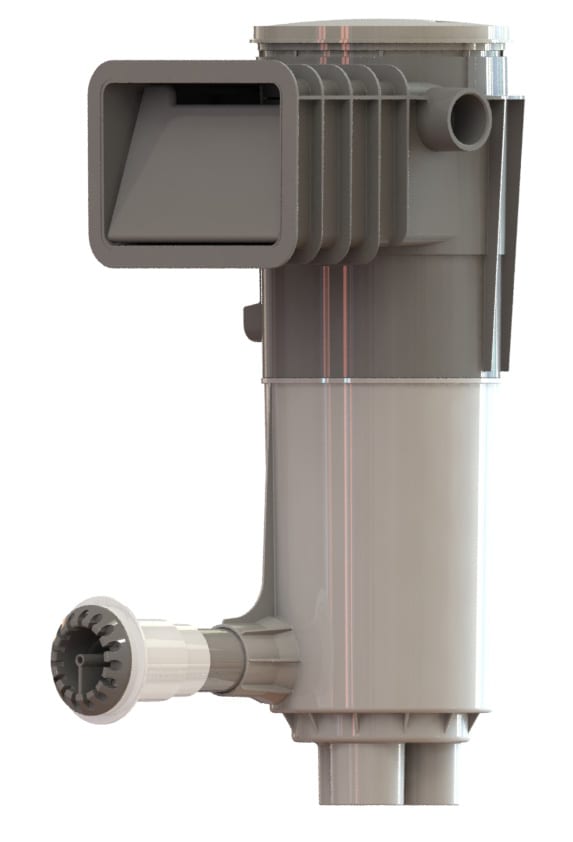 Paramount ParaskimV Venturi Skimmer with Deck Ring, Lid & Return Guard Assembly, White Throat, Light Gray | 004702100108 by Paramount