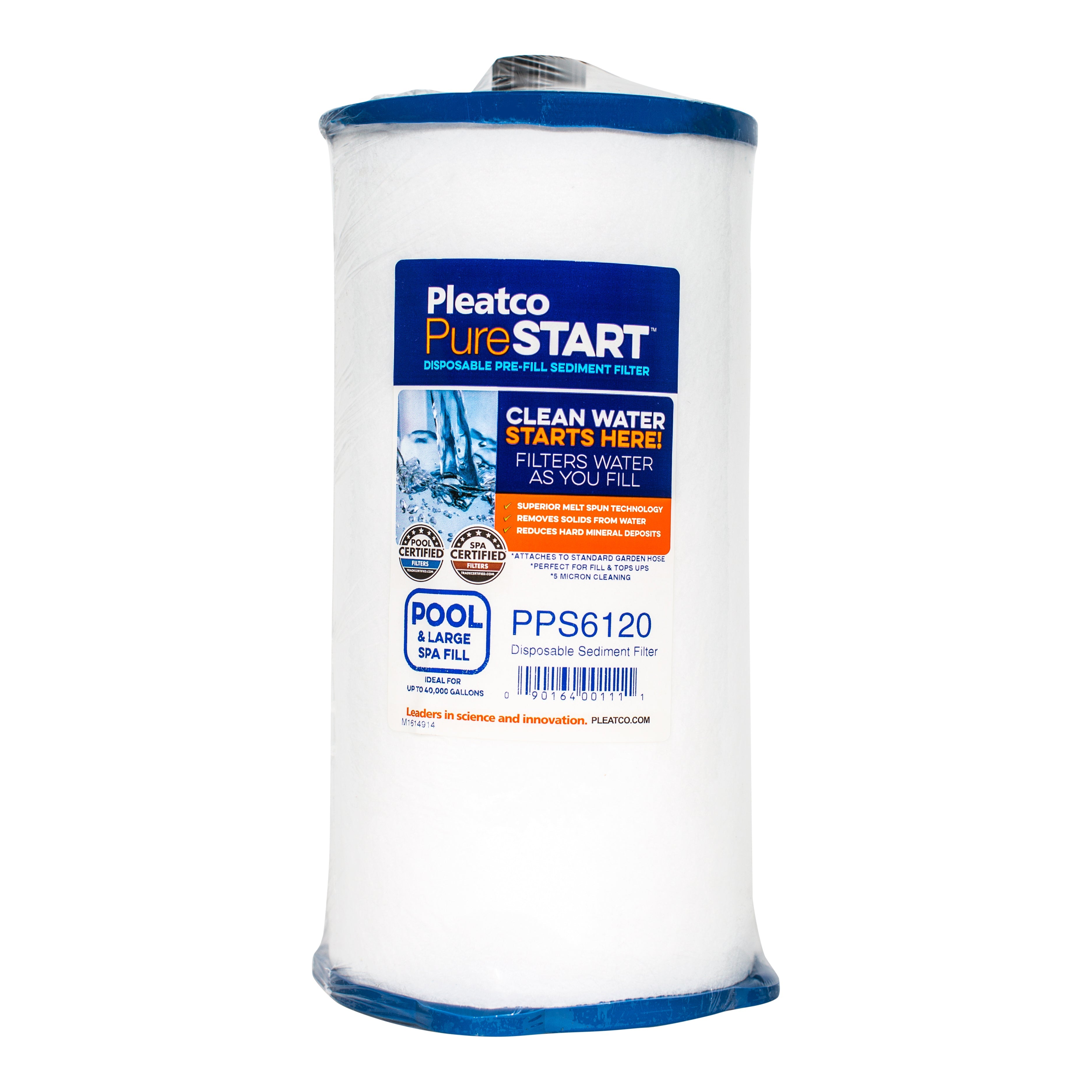 Pleatco PPS6120 Filter Cartridge High Performance Pool and Spa Filtration System