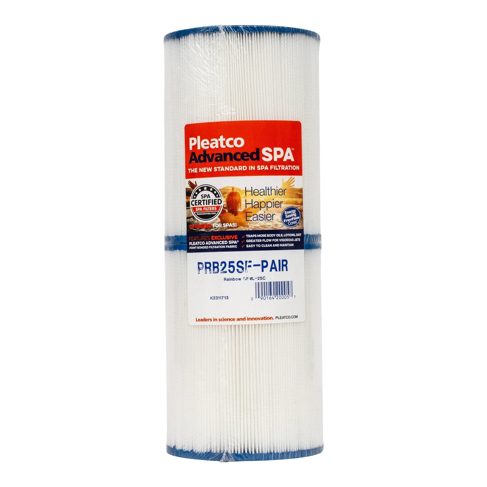 Pleatco PRB25SF Pair Pool And Spa Replacement Filter Cartridges by Pleatco