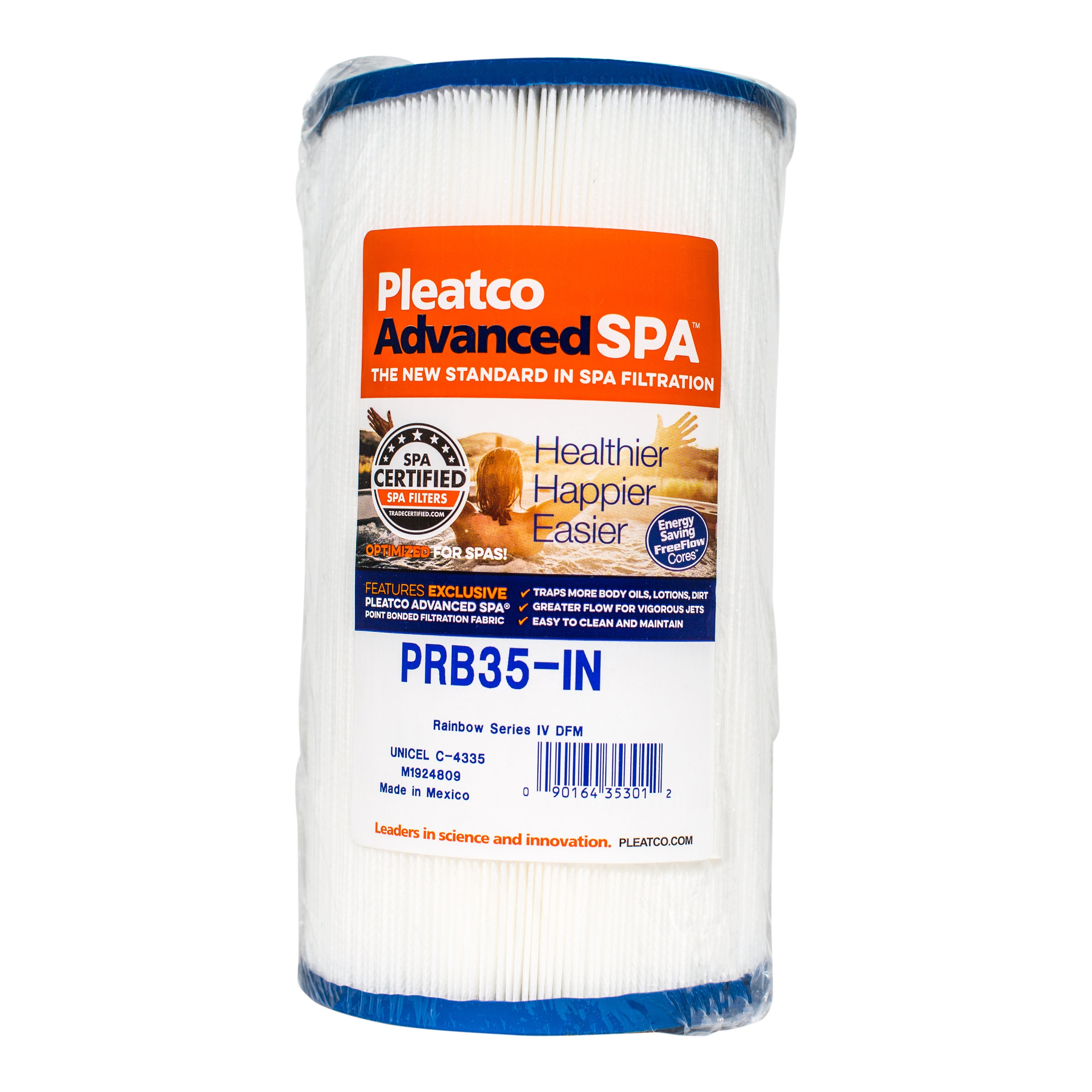 Pleatco PRB35-IN Filter Cartridge for Superior Pool and Spa Filtration