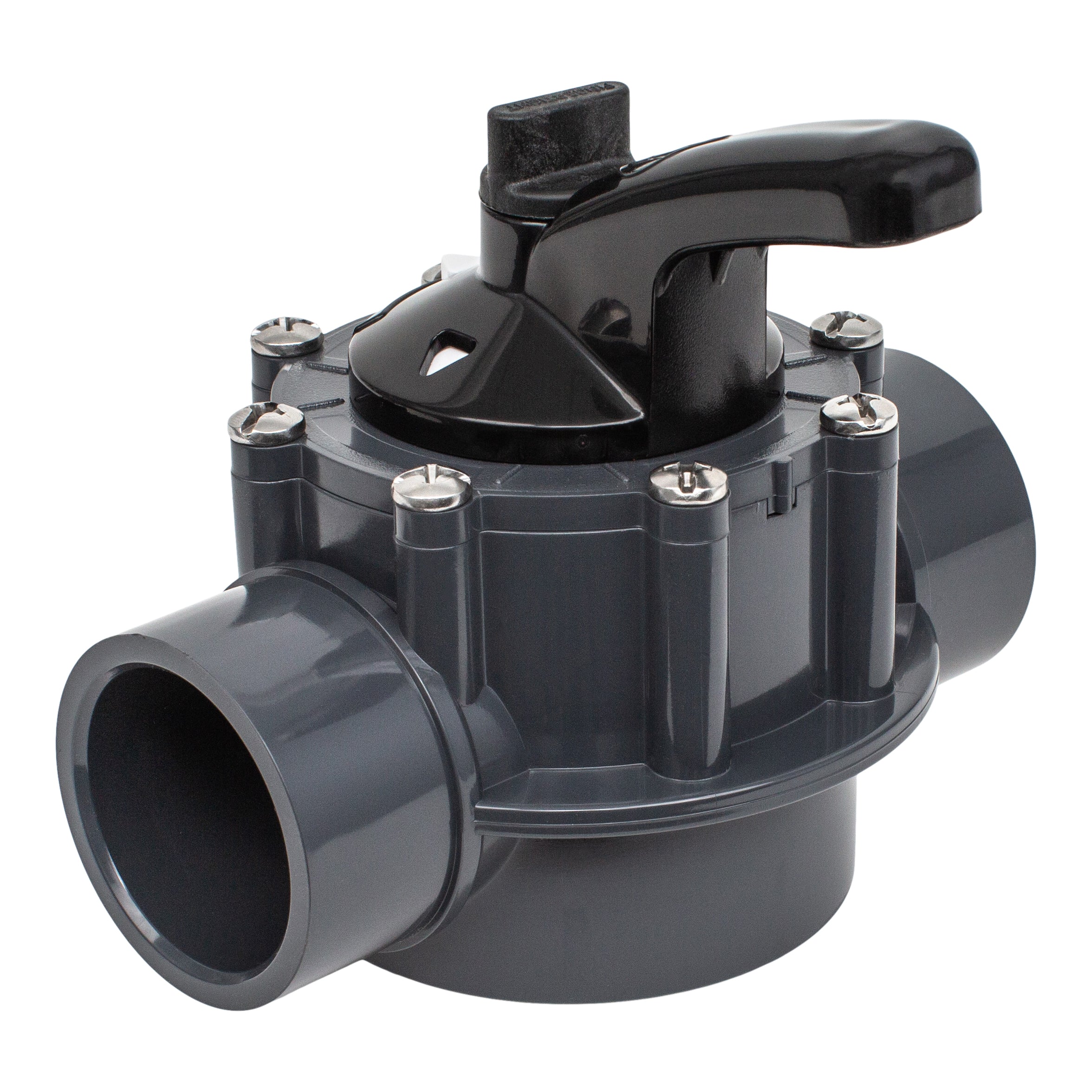 Hayward PSV2SDGR 2 Way Diverter Valve 1 1/2 Inch to 2 Inch Durable PVC Pool Plumbing