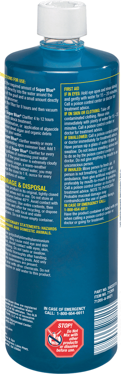 GLB Super Blue Clarifier by Duckies Pool Supply