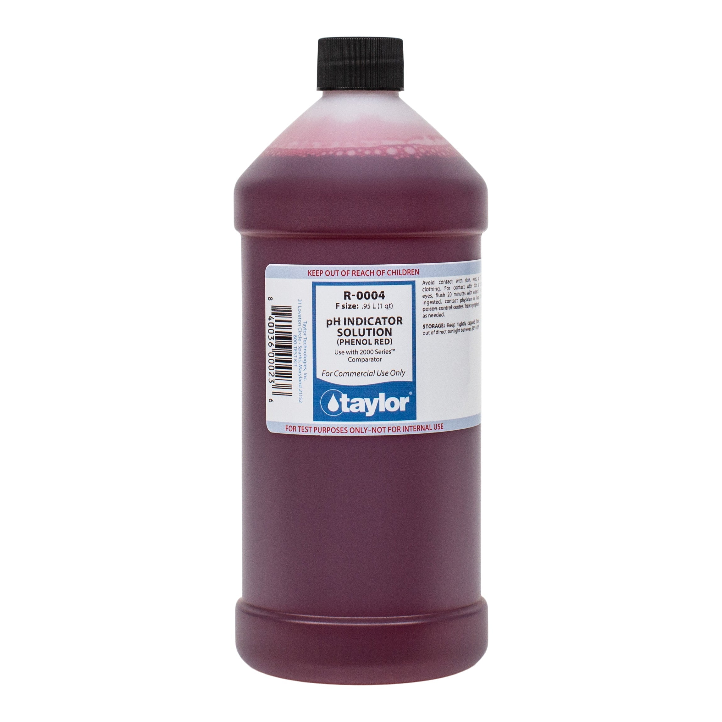 Taylor R0004 pH Indicator Solution for Accurate Pool Water Testing
