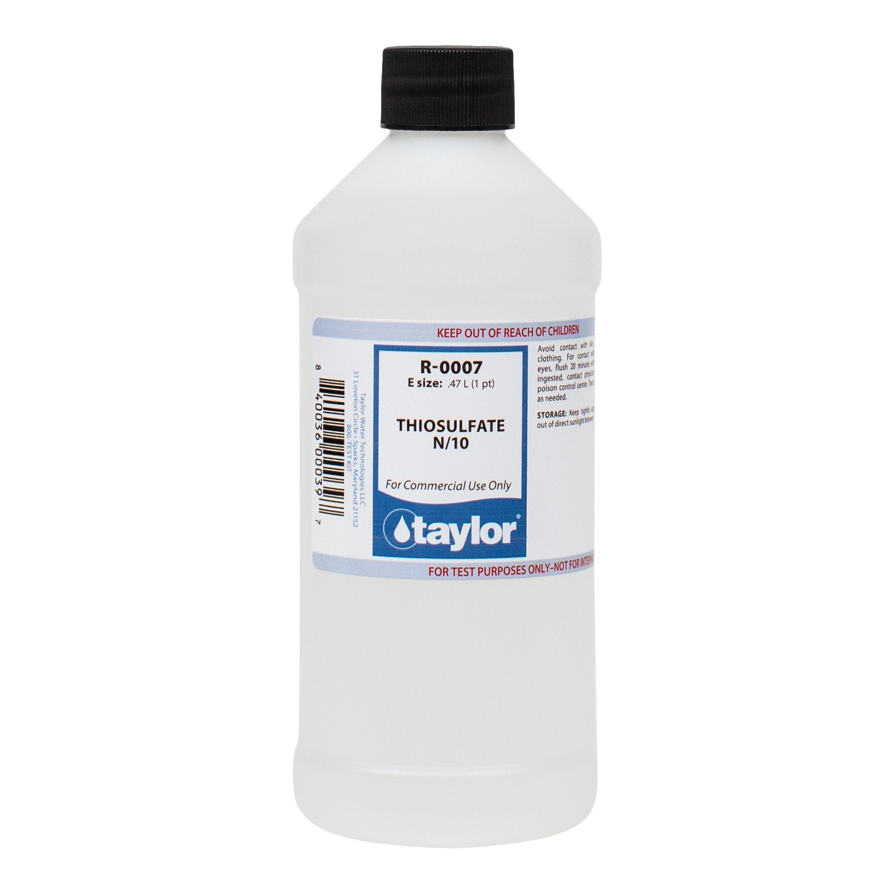 Taylor R0007 Thiosulfate N10 Refill for Accurate Pool Test Kit Results
