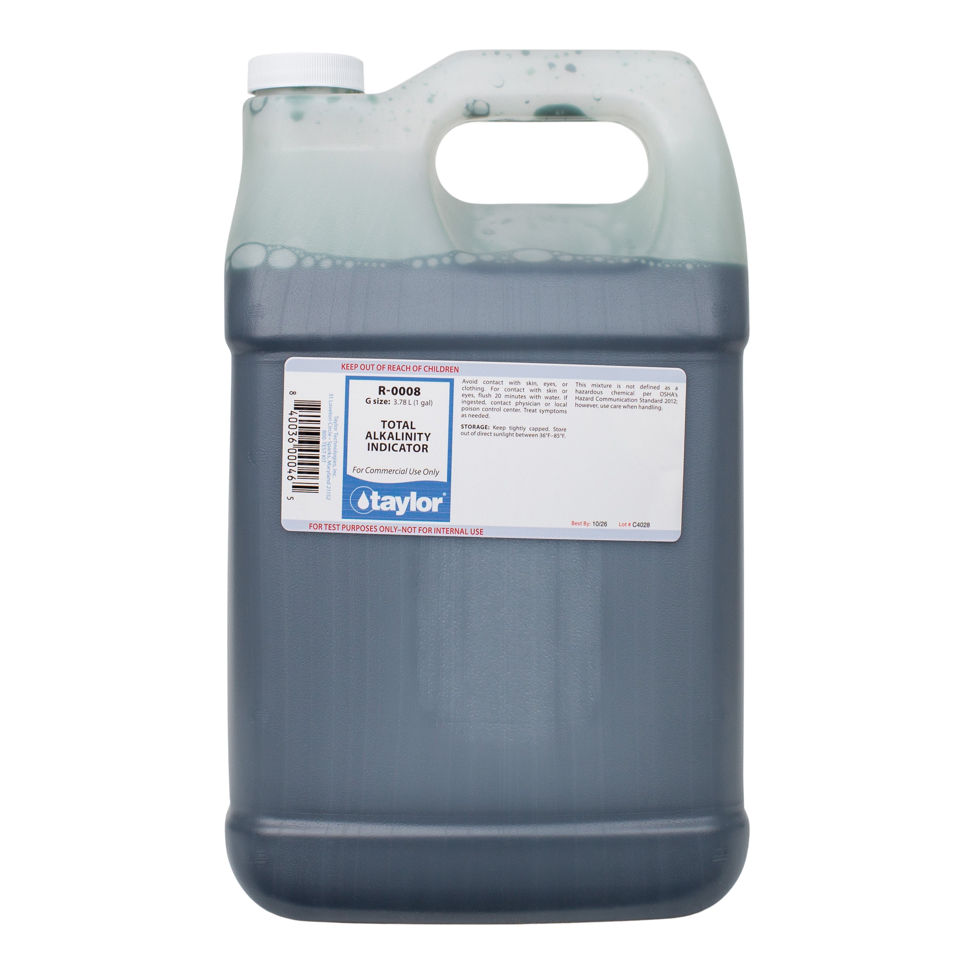Taylor R0008 Total Alkalinity Indicator for Accurate Pool Water Testing