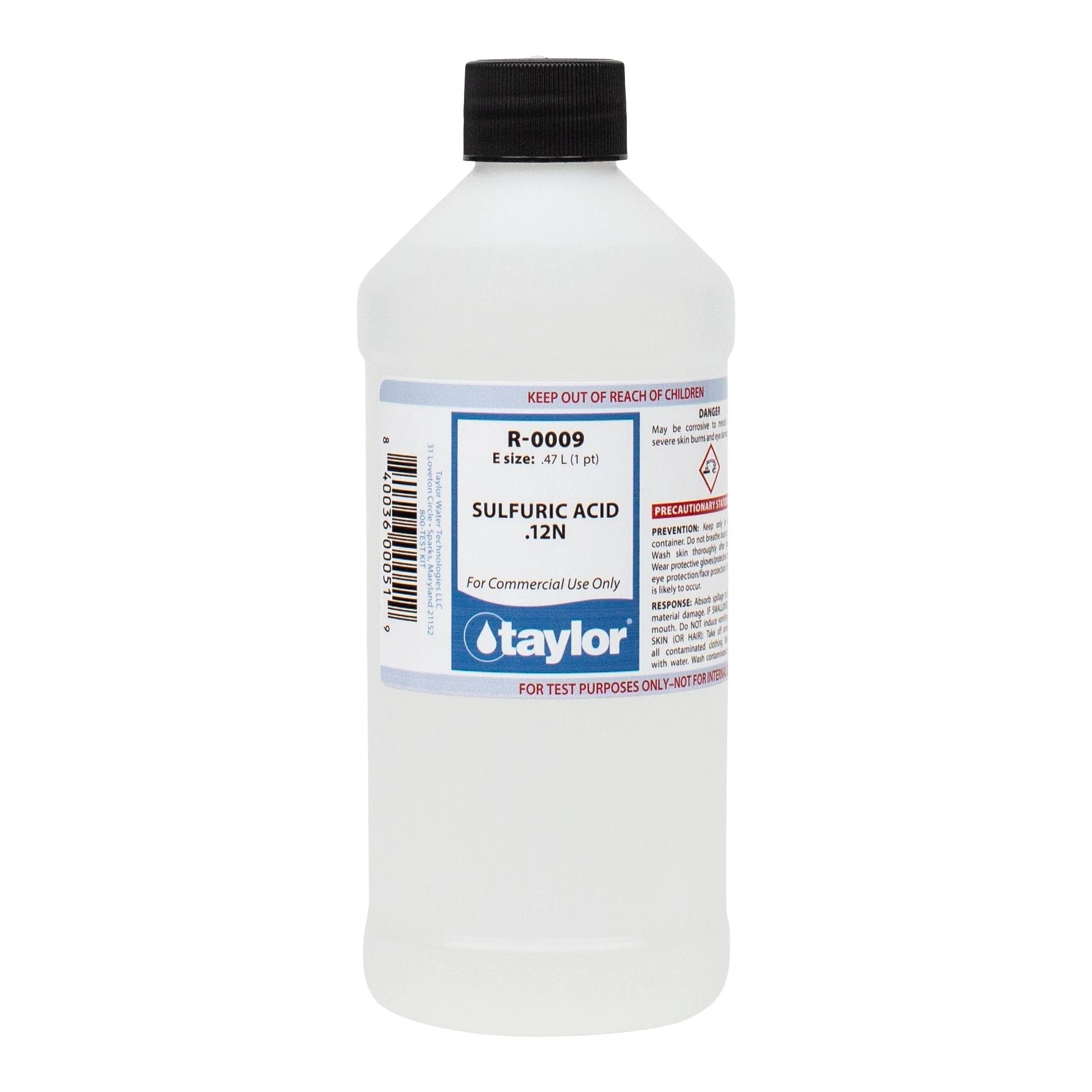 Taylor R-0009 Sulphuric Acid .12N by Taylor