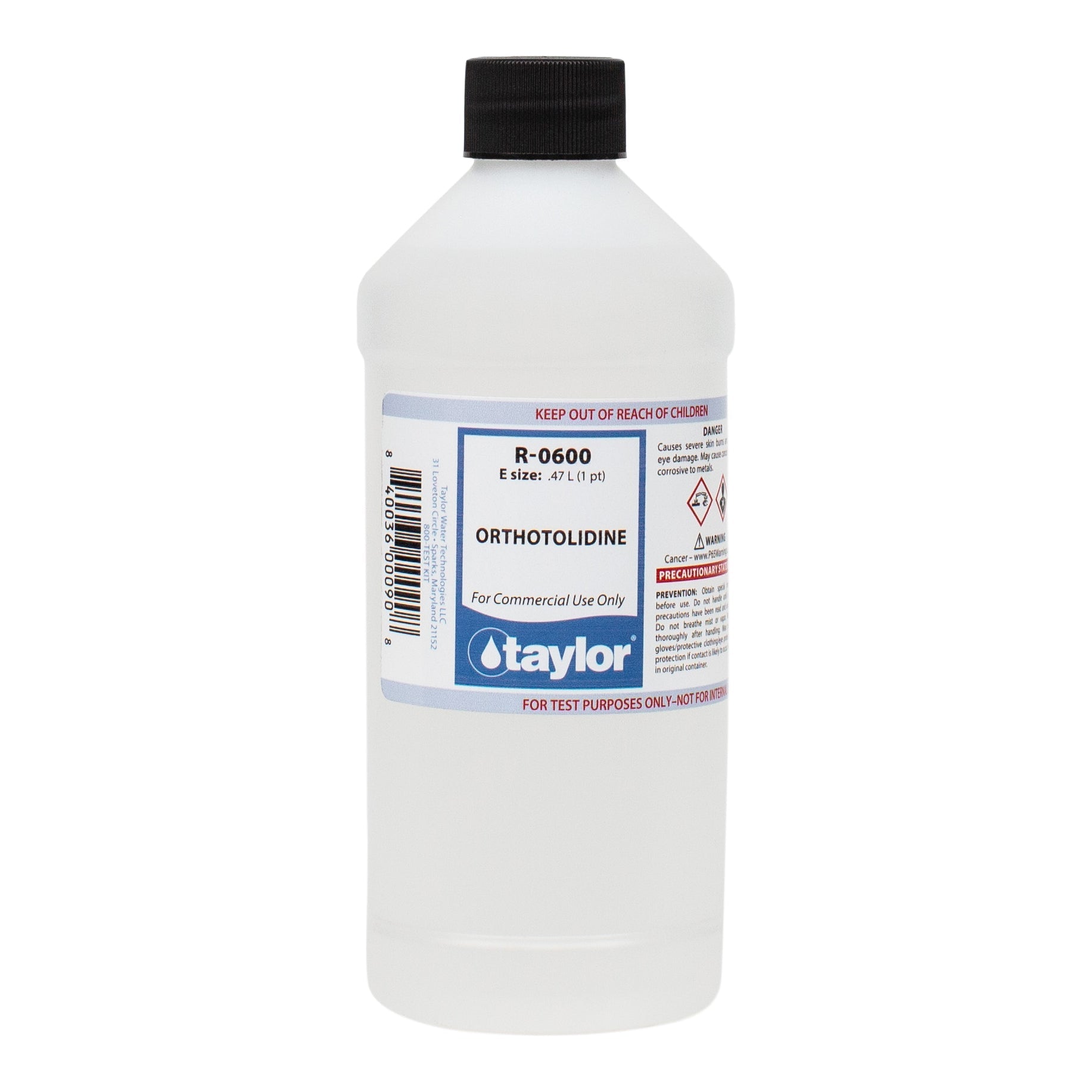 Taylor R0600 Orthotolidine Reagents for Accurate Pool Water Testing