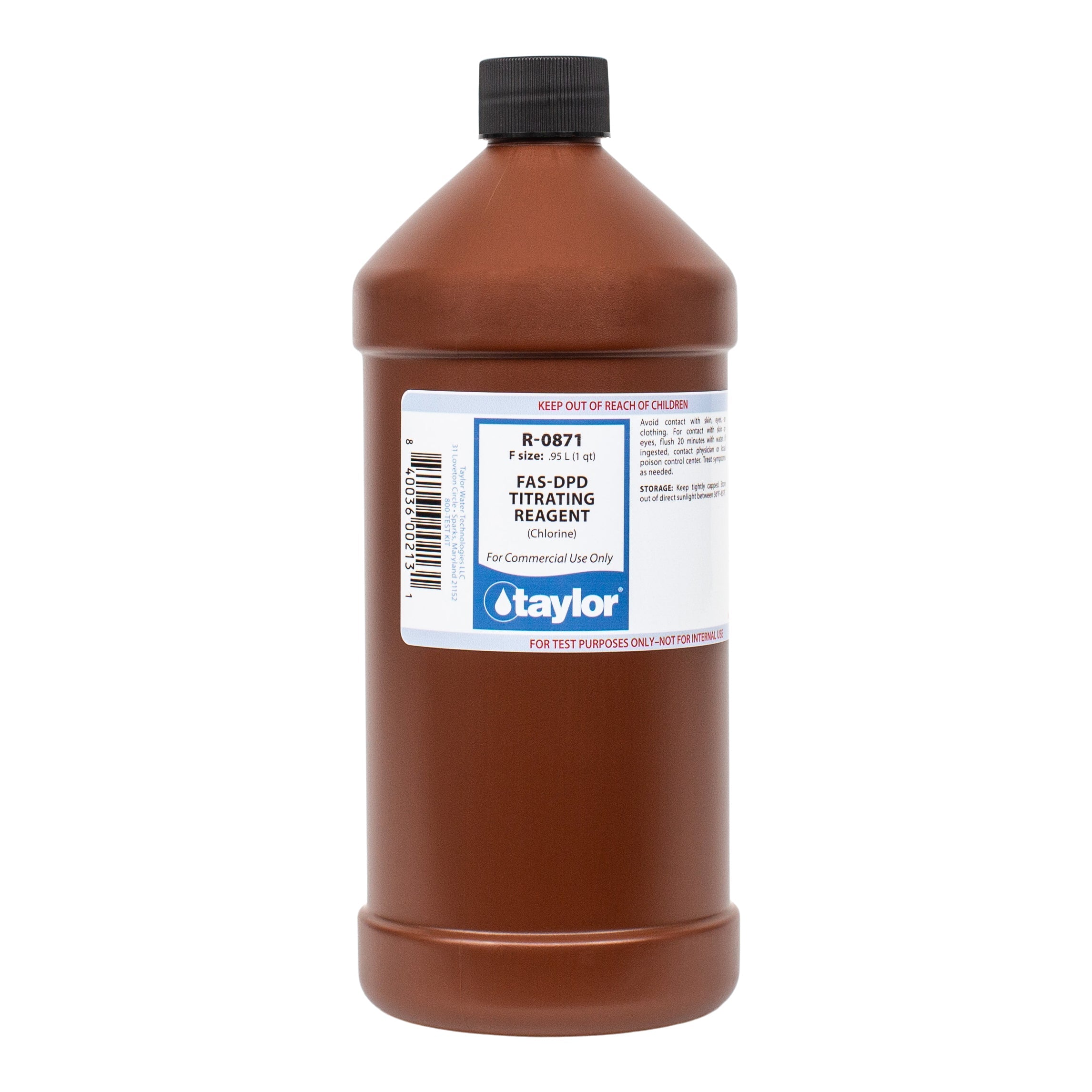 Taylor R0871 FAS-DPD Titrating Reagent for Accurate Pool Water Testing