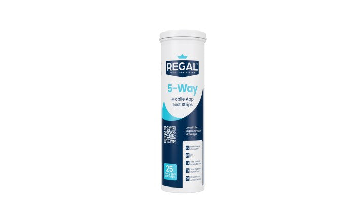 Regal 5-Way Pool Test Strips FC pH TA TH CYA 25 Strips