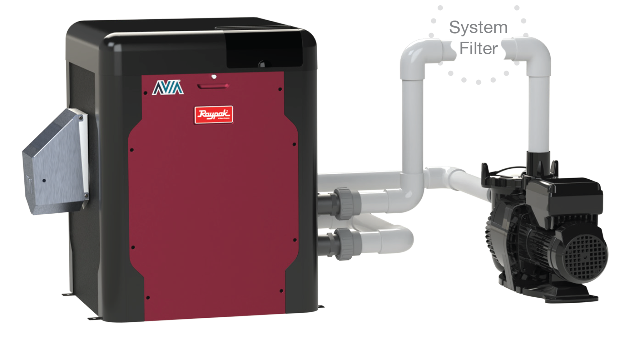 Raypak Avia 264000 BTU Propane Pool Heater with Wi-Fi Control System