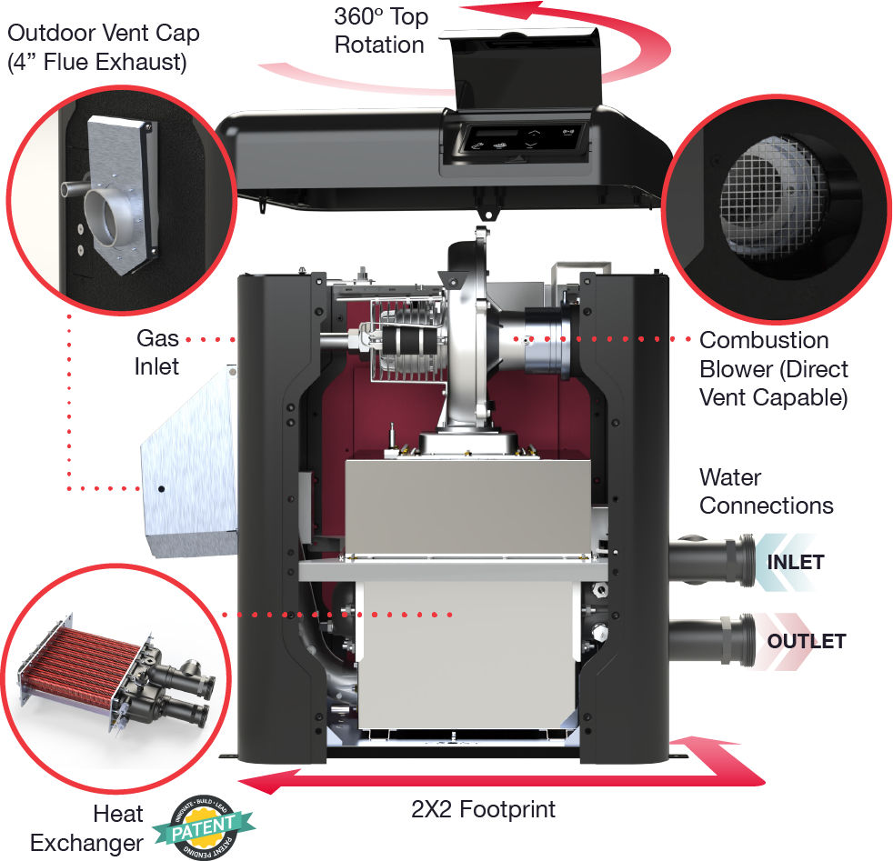 Raypak Avia 404000 BTU Propane Pool Heater with Wi-Fi Control System