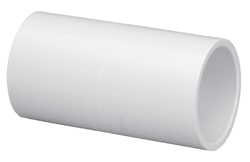 Coupling, 1-1/2" Slip White PVC Schedule 40 Deep Socket by Lasco