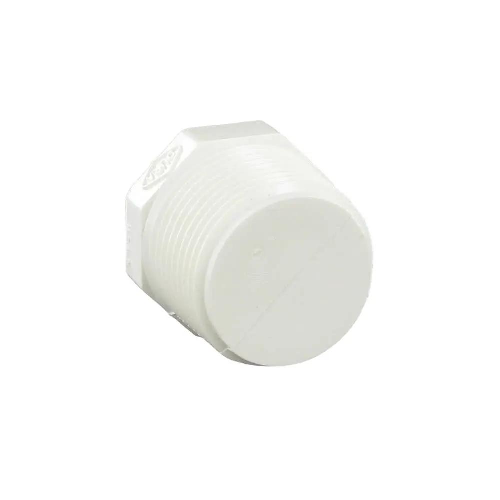 Plug, 1" MPT White PVC Schedule 40 by Lasco