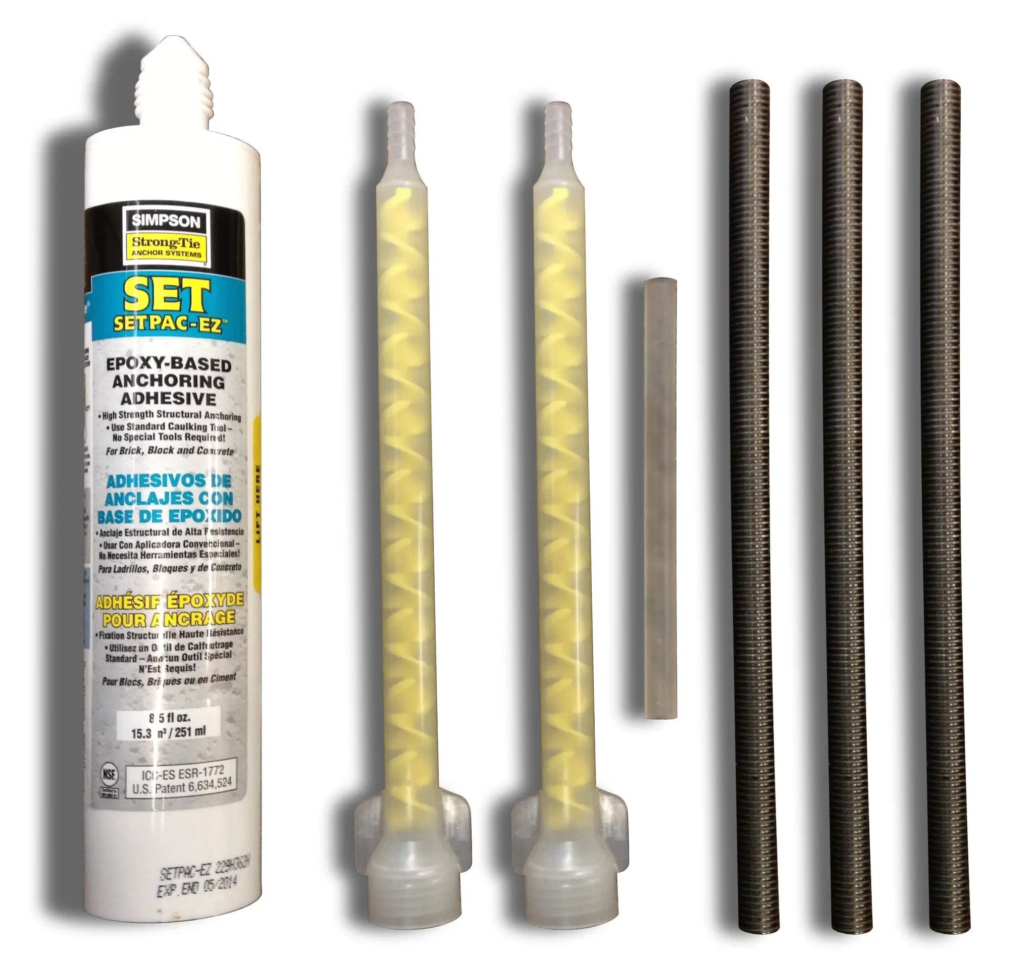 SR Smith Steel Meter Stand Epoxy Kit with 6x 6" x 1/2" Bolts | 75-209-5875-SS by SPTRPTSmith