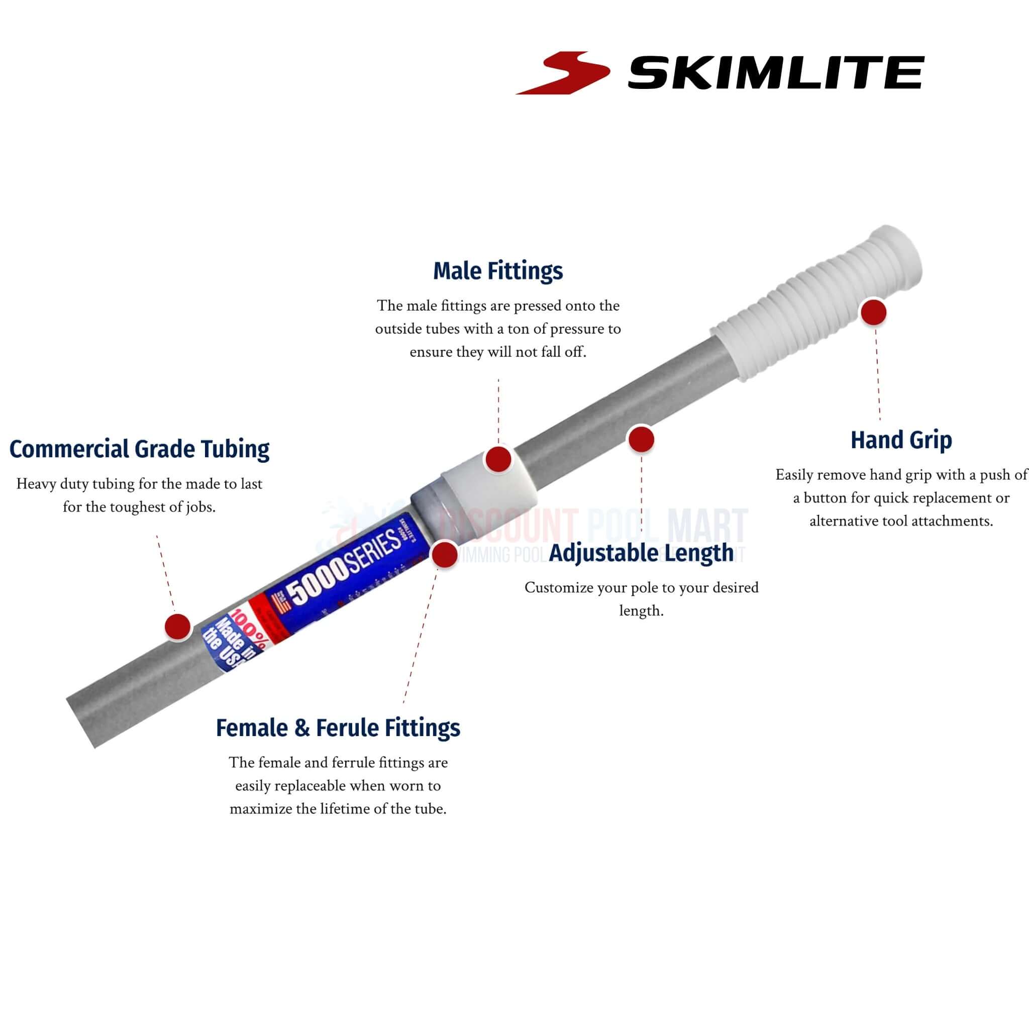 Skimlite Telescopic Pole with Nylon Outside Lock | 8' - 16' | 5008