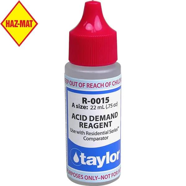 Taylor .75 Oz Acid Demand Reagent (F/ ReSidential Series) Dropper Bottle | R-0015-A-24 by Taylor