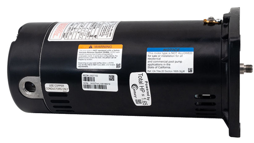 1.5 HP 48Y Square Flange Pump Motor 115 230V Up Rated