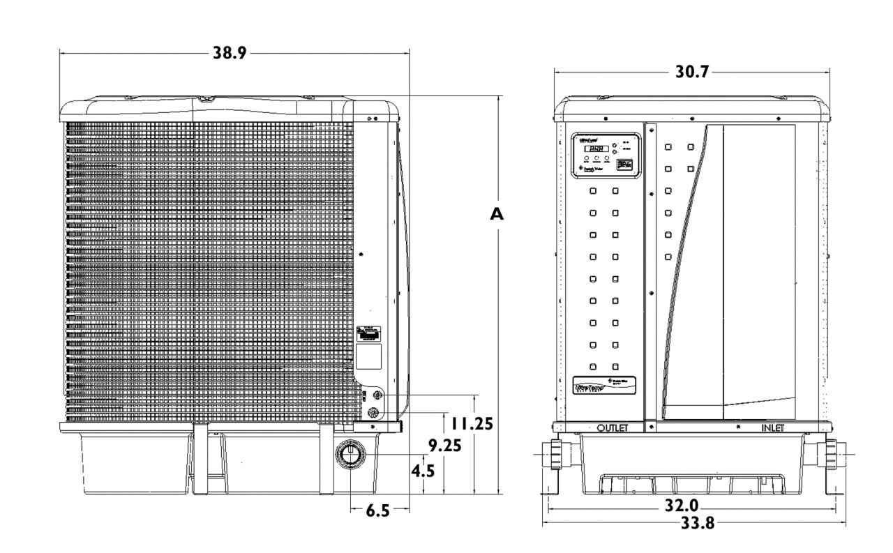 Pentair Ultratemp 120000 BTU Energy Efficient Heat Pump
