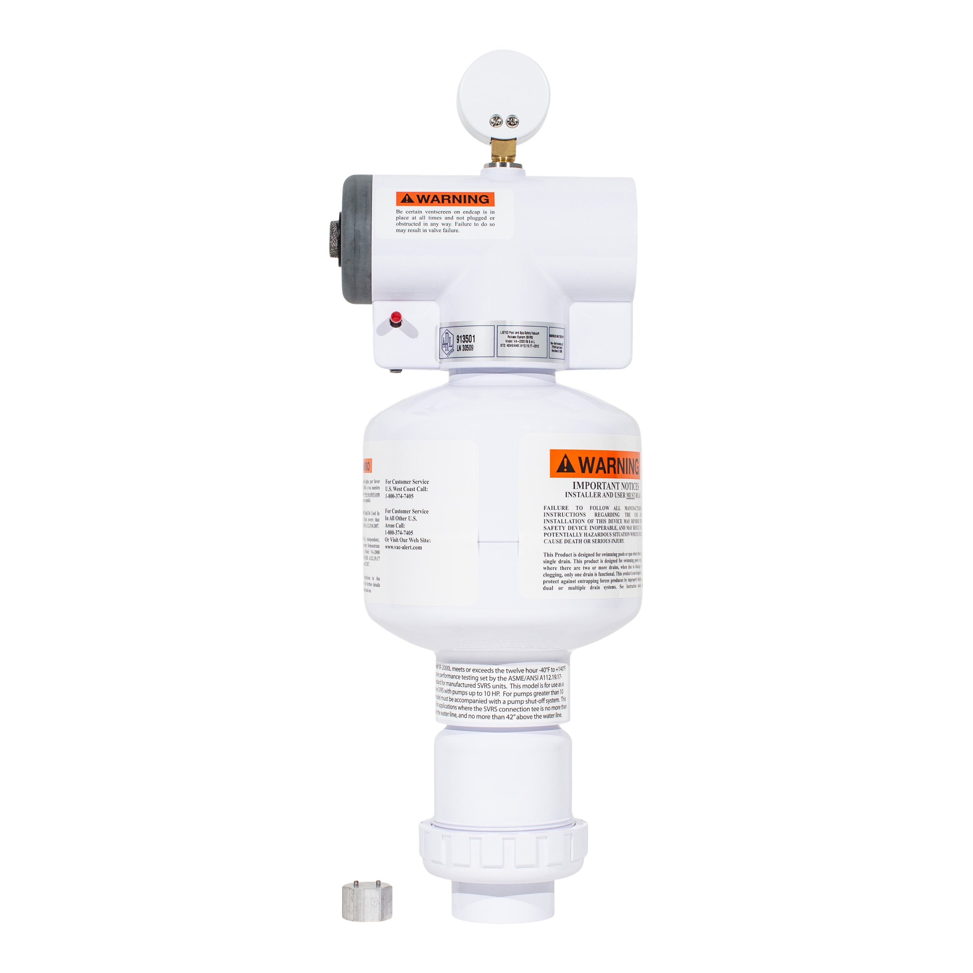 Vac Alert SVRS System for Suction Lift Pool Safety